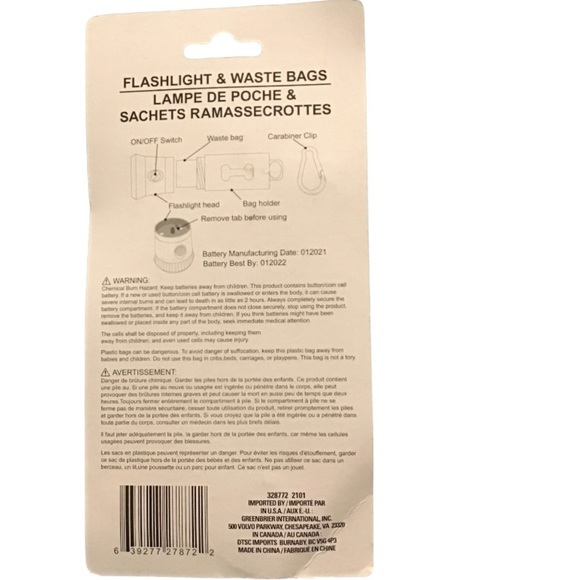 NWT 2 Greenbrier Kennel Club LED Flashlight & Waste Bags Holder / 15 waste bags - Picture 4 of 4